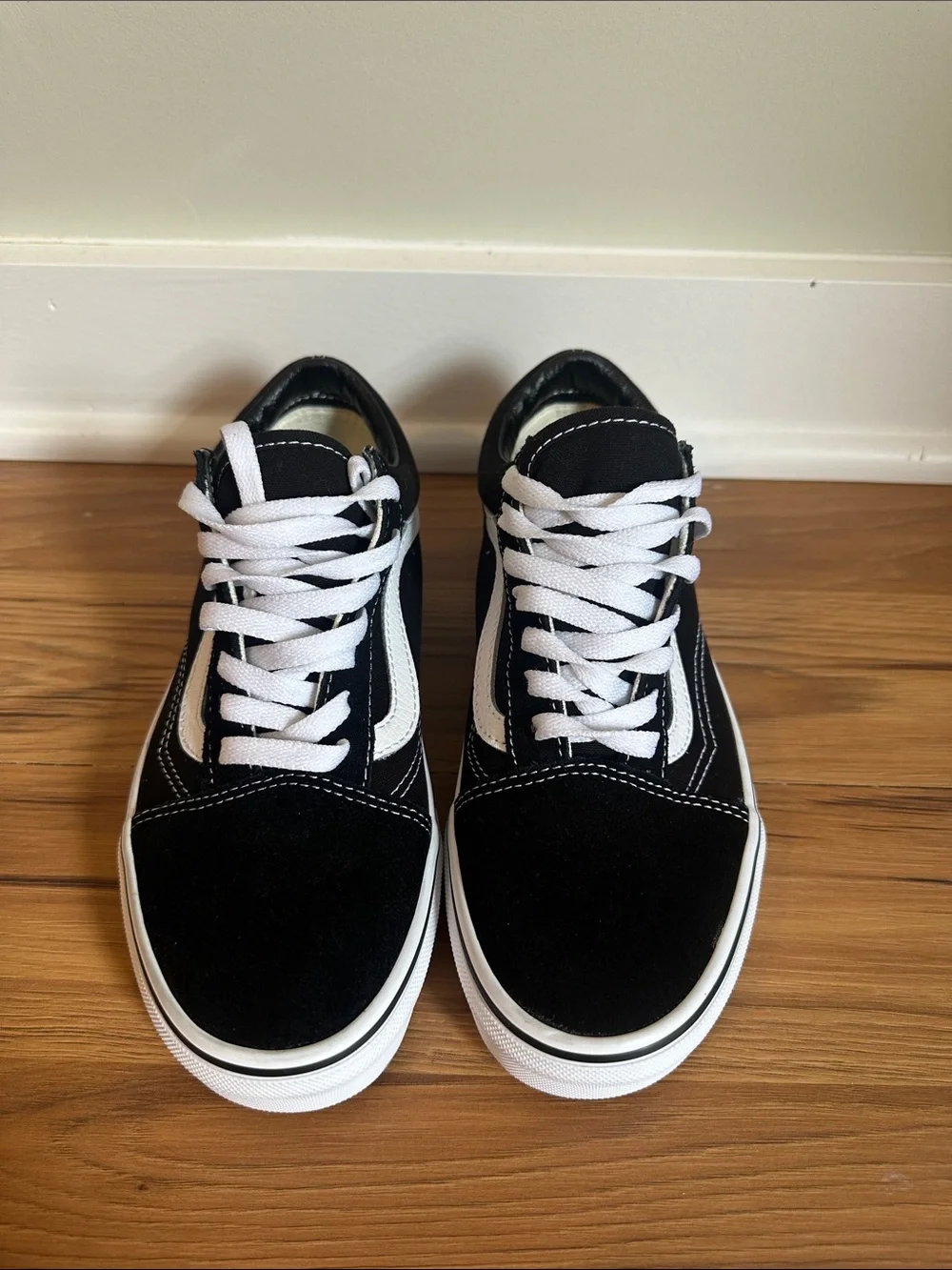 Classic Black & White Skate Sneakers